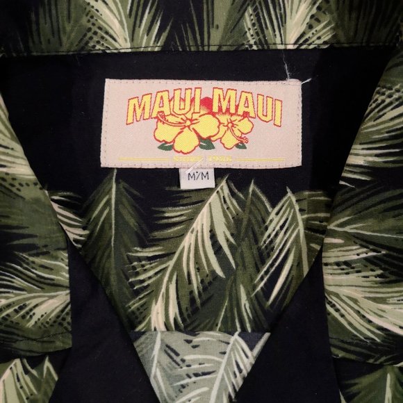 Maui Maui Hawaii Islands Vintage Cali Surf Shirt Mens M Surfing Beach Unique - Picture 4 of 5